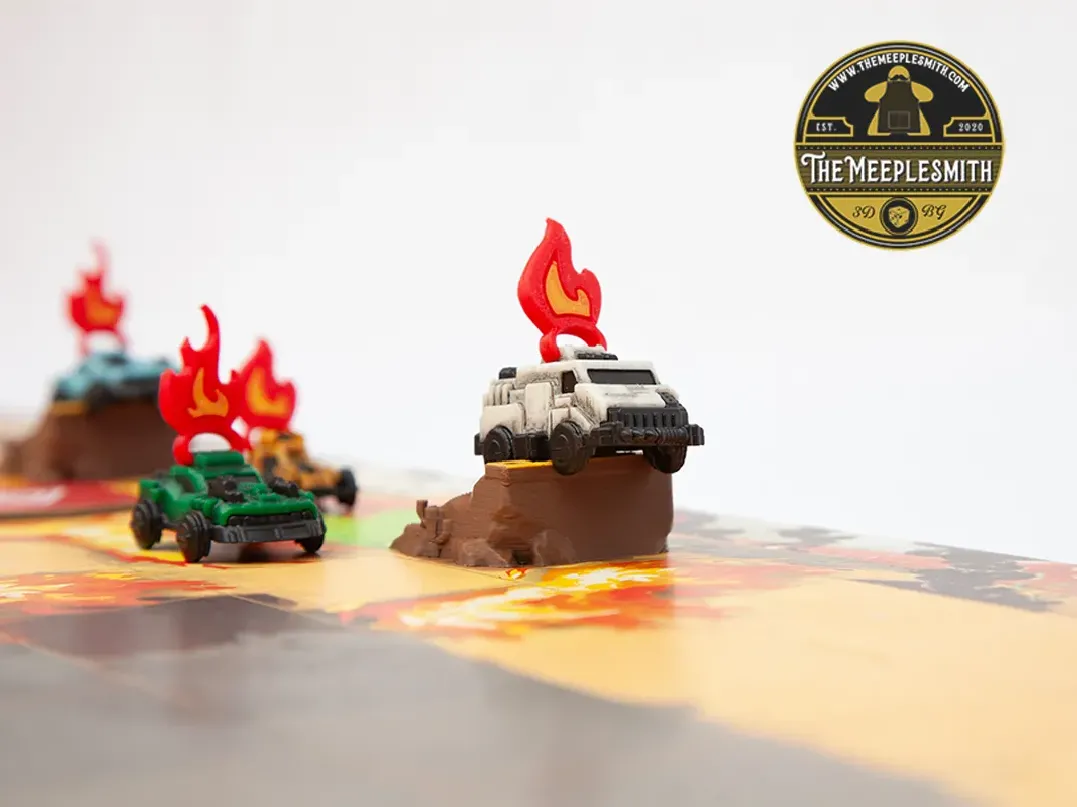 Marcadores de Llamas (12 piezas) – Compatible con Thunder Road: Vendetta