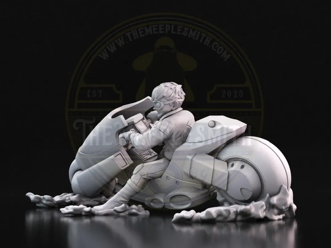 Kaneda on Bike – Brainrot Miniature Inspired by Akira