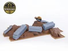 Crashed Train Stunt Tile – Compatible with Thunder Road: Vendetta