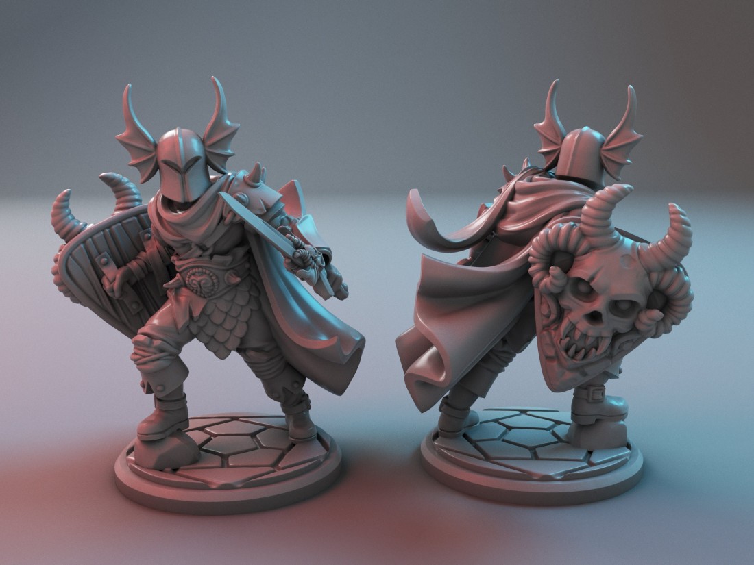 Chaotic Evil Warrior Miniature Size 28mm