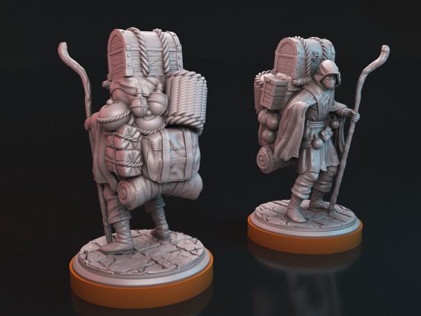 Miniatura Porter V2 de Unmatched / Miniatura Sinbad / Comerciante Oscuro