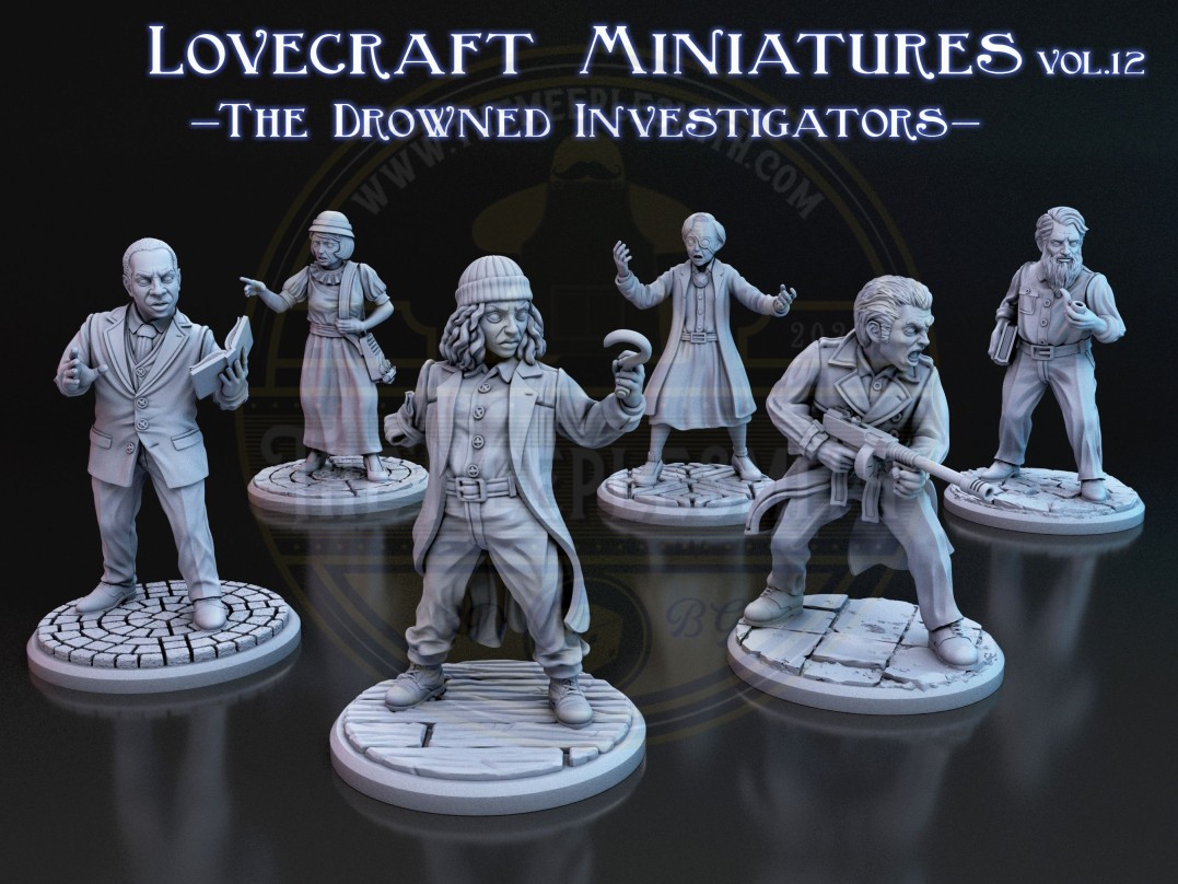 Pack de Miniaturas Lovecraft Vol.12: Los Investigadores Sumergidos