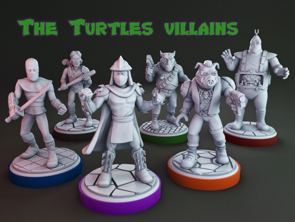 Turtles Villains miniatures