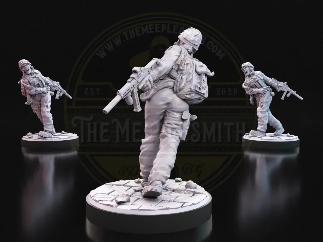 Soldado Aullador – Miniatura Militar Zombi