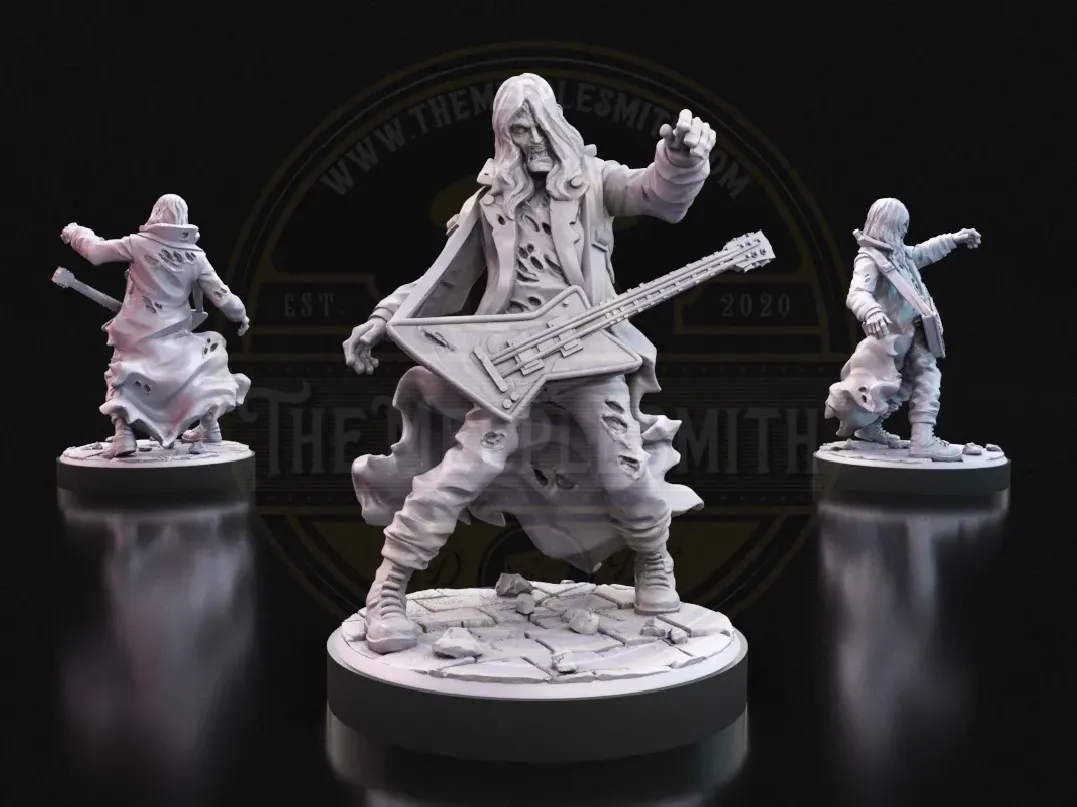 Headbanger Zombie – Undead Rocker Miniature