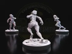 Face-Ripper Zombie – Undead Runner Miniature 2