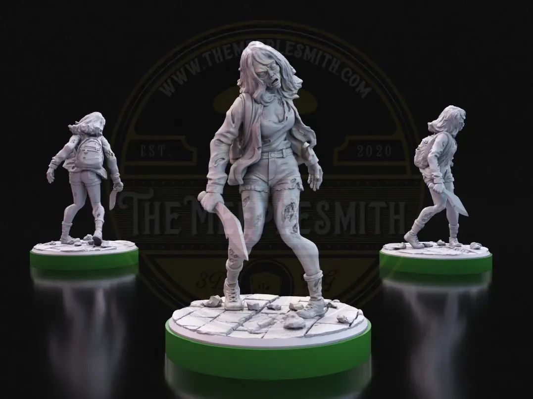 Kukri Girl – Zombie Blade Dancer Miniature