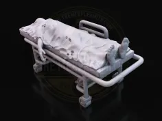 Shrouded Corpse on Gurney V2 – Hospital Outbreak