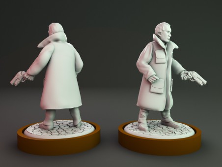 Rick Deckard from Blade Runner miniature