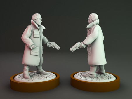 Rick Deckard from Blade Runner miniature
