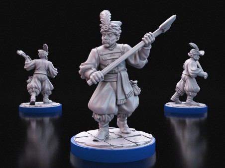 Cossack veteran with spear