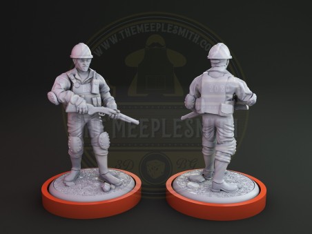 Miniatura de aliado Unmatched InGen Trabajadores para Muldoon Jurassic Park - InGen Vs Raptors (pack de 3 unidades)