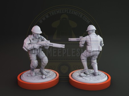 Miniatura de aliado Unmatched InGen Trabajadores para Muldoon Jurassic Park - InGen Vs Raptors (pack de 3 unidades)