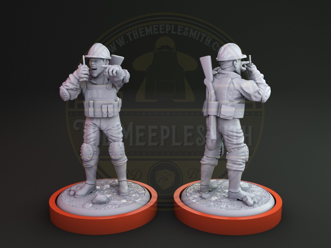 Miniatura de aliado Unmatched InGen Trabajadores para Muldoon Jurassic Park - InGen Vs Raptors (pack de 3 unidades)