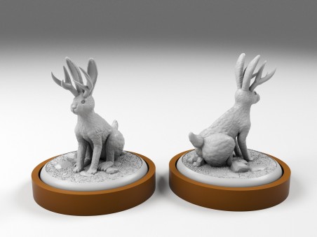Unmatched sidekick Jackalope (a.k.a. Lebrilope ) miniature for Robin Hood vs Bigfoot