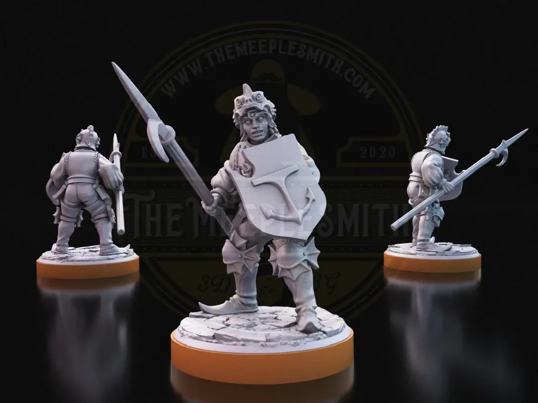 Soldados del Río – Miniaturas de Guardia Fluvial de Fantasía (Pack de 10)