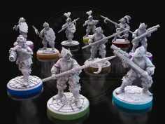 Soldados del Río – Miniaturas de Guardia Fluvial de Fantasía (Pack de 10)