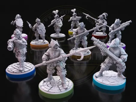 Soldados del Río – Miniaturas de Guardia Fluvial de Fantasía (Pack de 10)