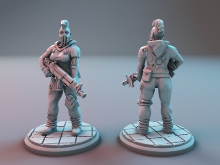 Miniaturas de Cultistas Punk (Pack de 3 miniaturas)