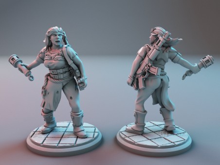 Miniaturas de Cultistas Punk (Pack de 3 miniaturas)
