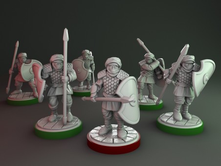 Miniaturas de soldados persas (Pack de 6 miniaturas)
