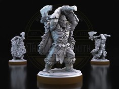 Frost Bound Thrall with Cleaver, Ice Zombie