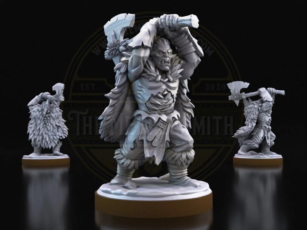 Frost Bound Thrall with Cleaver, Ice Zombie