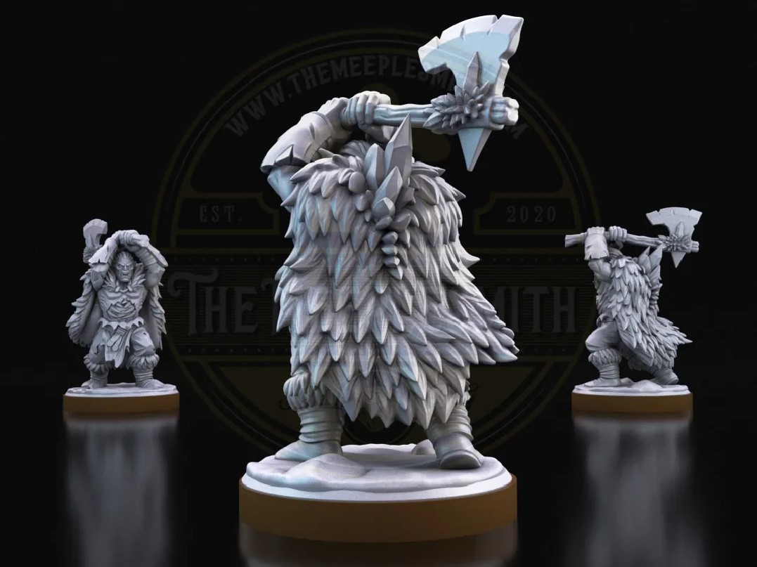 Frost Bound Thrall with Cleaver, Ice Zombie