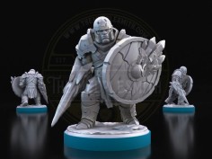 Frost Bound Thrall with Shield, Ice Zombie