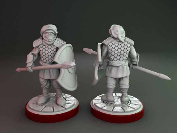 Miniaturas de soldados persas (Pack de 6 miniaturas)