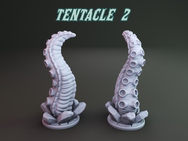 Tentáculos de las profundidades y miniaturas de H.P. Lovecraft (Pack de 5 miniaturas)