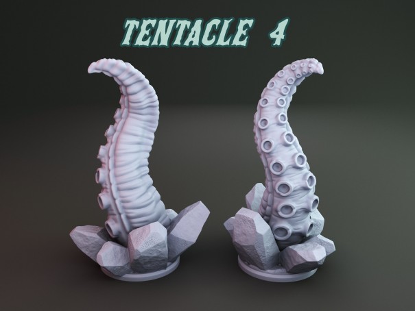 Tentáculos de las profundidades y miniaturas de H.P. Lovecraft (Pack de 5 miniaturas)