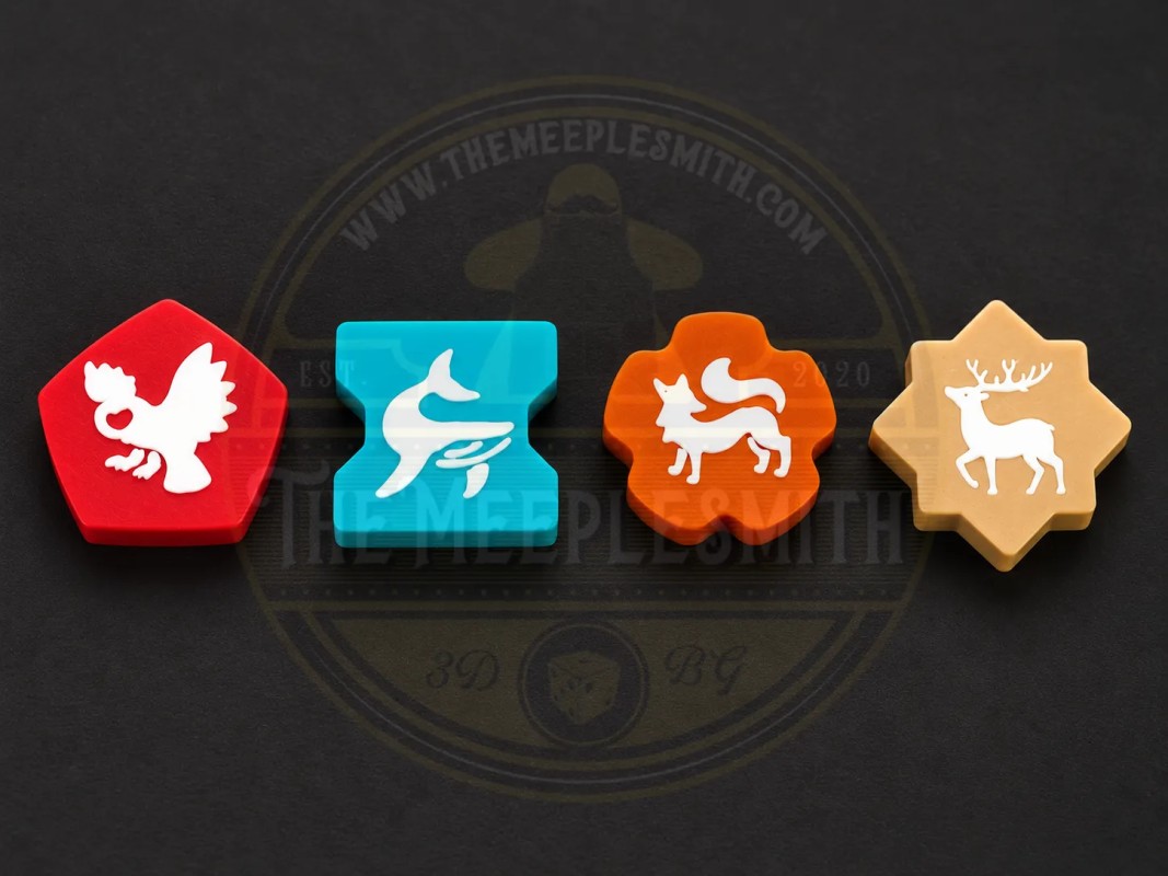 Fichas 3D de puntuación para jugadores compatibles con Rebirth – Set de 4