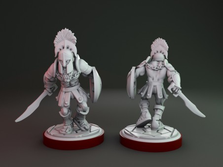Spartan soldiers with swords (pack of 7 minis)