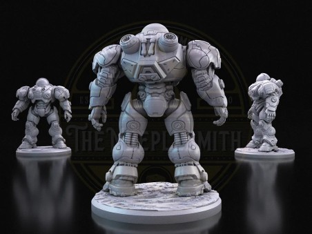 copy ofFrontier Marine 2 – Sci-Fi Armored Soldier Miniature Debido a sus voluminosas armaduras y mayores proporciones, estas m