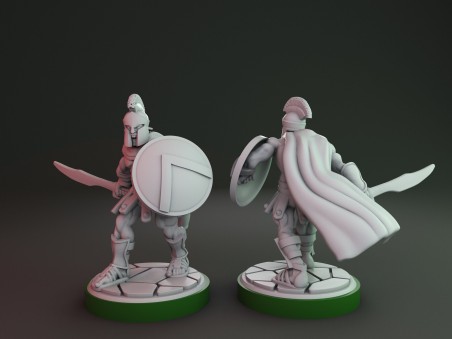 Spartan soldiers with swords (pack of 7 minis)