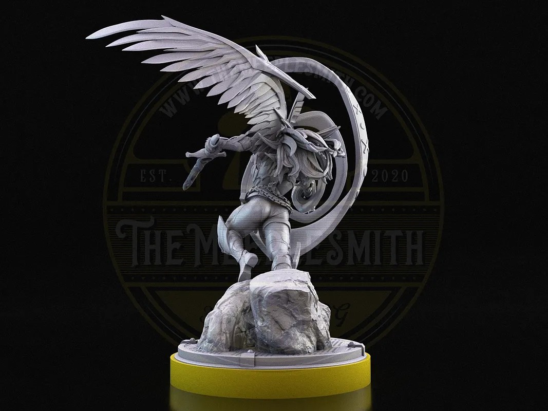 Celestial Spear – Miniatura de Guerrera Alada