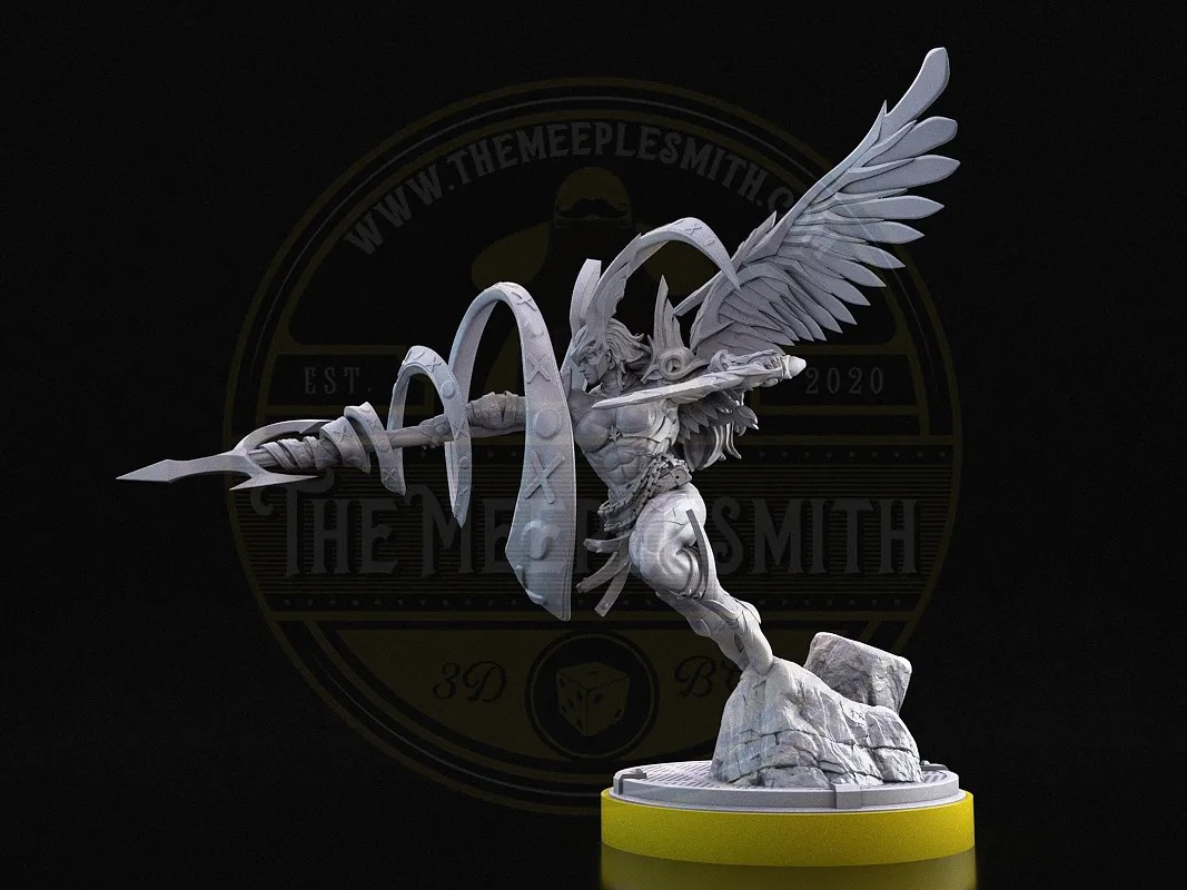 Celestial Spear – Winged Warrior Miniature