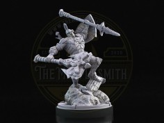 Warborn Champion – Miniatura de Guerrero con Armas Duales
