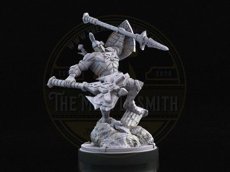 Warborn Champion – Miniatura de Guerrero con Armas Duales