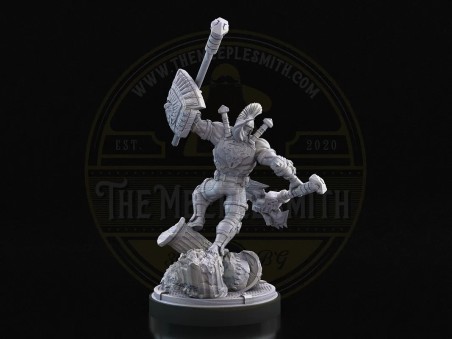 Warborn Champion – Miniatura de Guerrero con Armas Duales