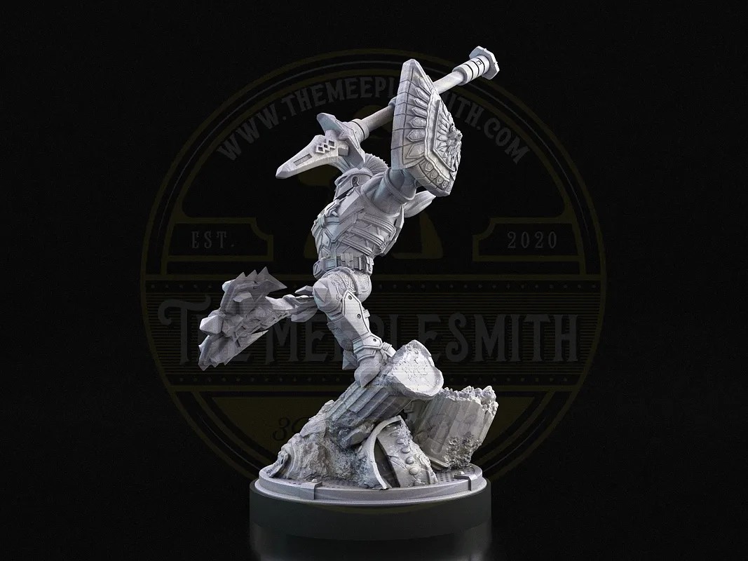 Warborn Champion – Dual Weapon Warrior Miniature