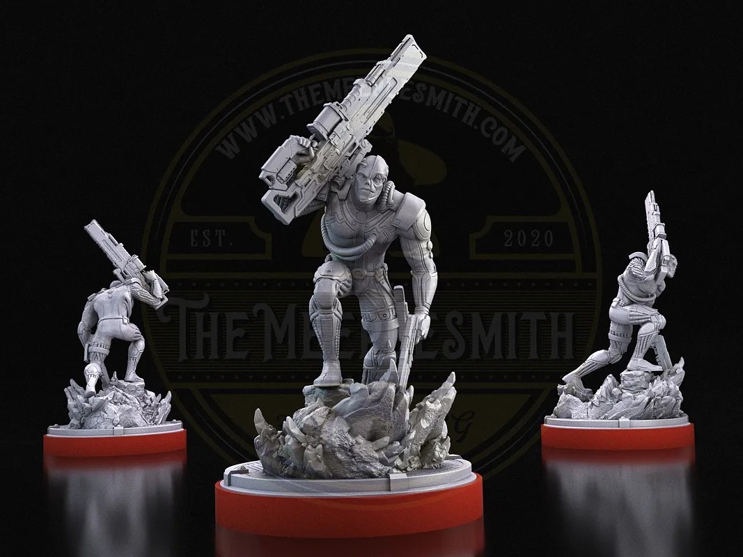 Cybernetic Enforcer – Miniatura de Cíborg Futurista