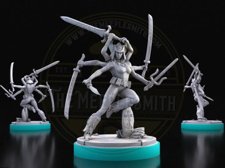 Bladed Tempest – Six-Armed Warrior Miniature