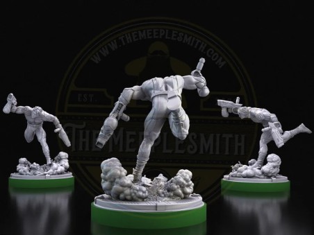 Cosmic Renegade – Miniatura de Héroe Cósmico con Pistolas