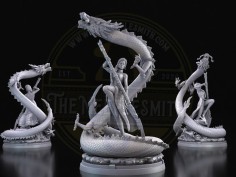 Azure Dragon Empress – Miniatura de Guardiana del Dragón