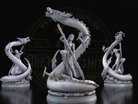 Azure Dragon Empress – Miniatura de Guardiana del Dragón