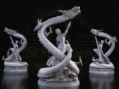 Azure Dragon Empress – Miniatura de Guardiana del Dragón 2