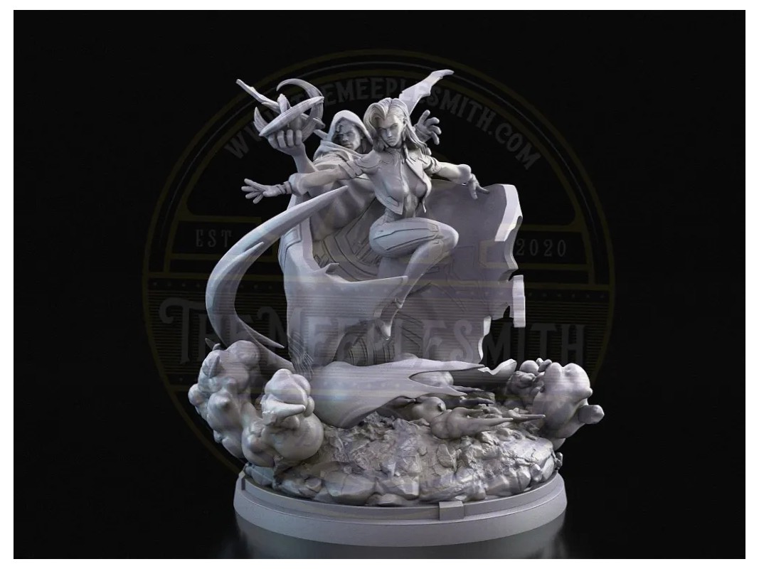 Shadow & Light – Miniatura Dúo de Superhéroes