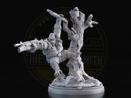 Jungle Enforcer – Miniatura de Gorila Guerrero Armado